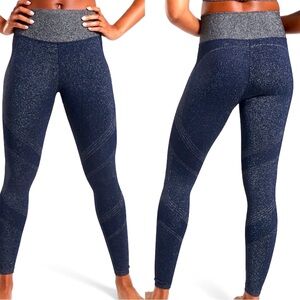 ATHLETA “Twilight Tight” Navy Sparkle leggings SZ M